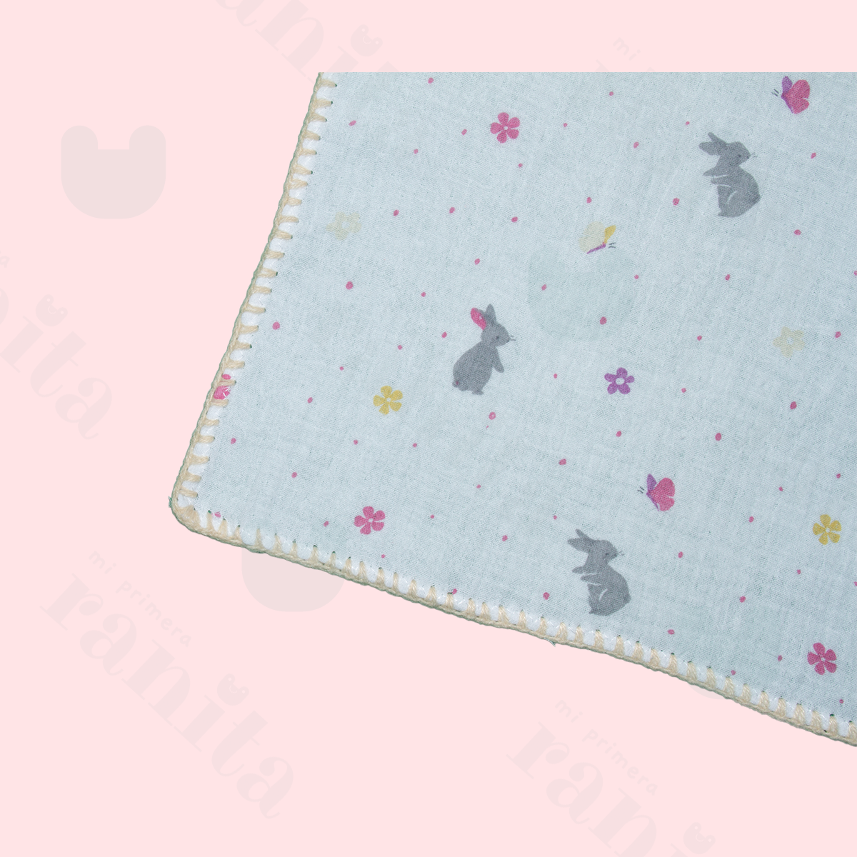 Muselina con Bordado Beige