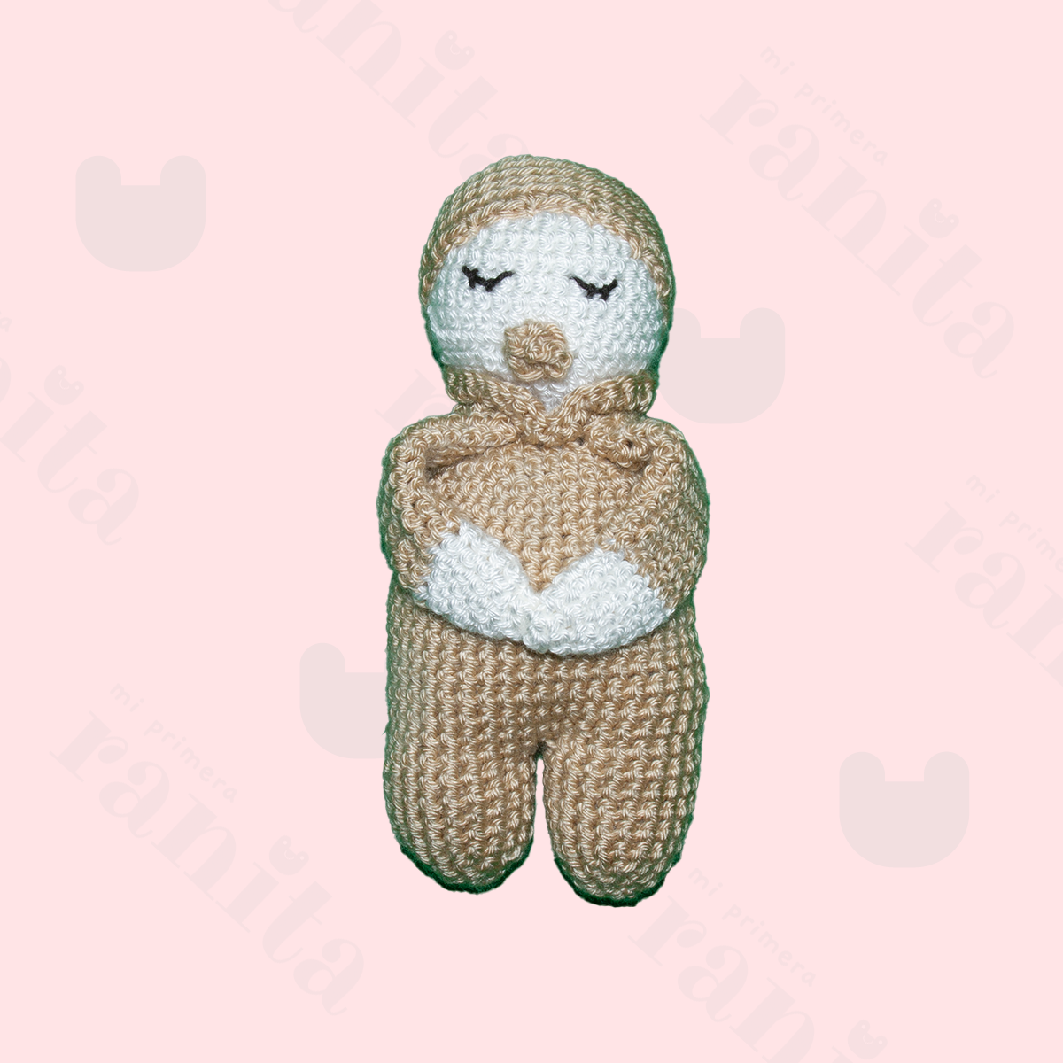Muñeco Bebé con Muselina Bordado Beige