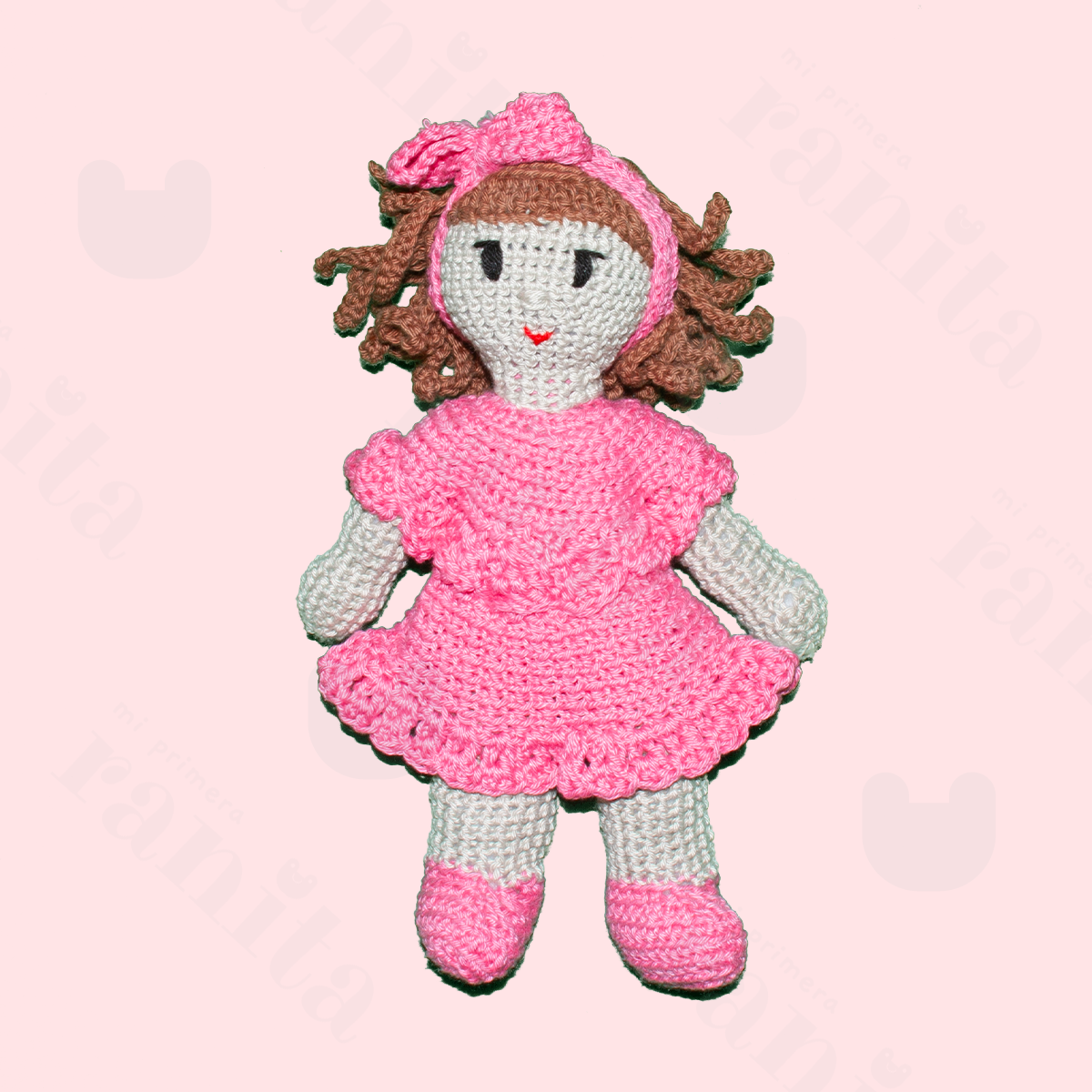 Muñeca con Vestido Rosa