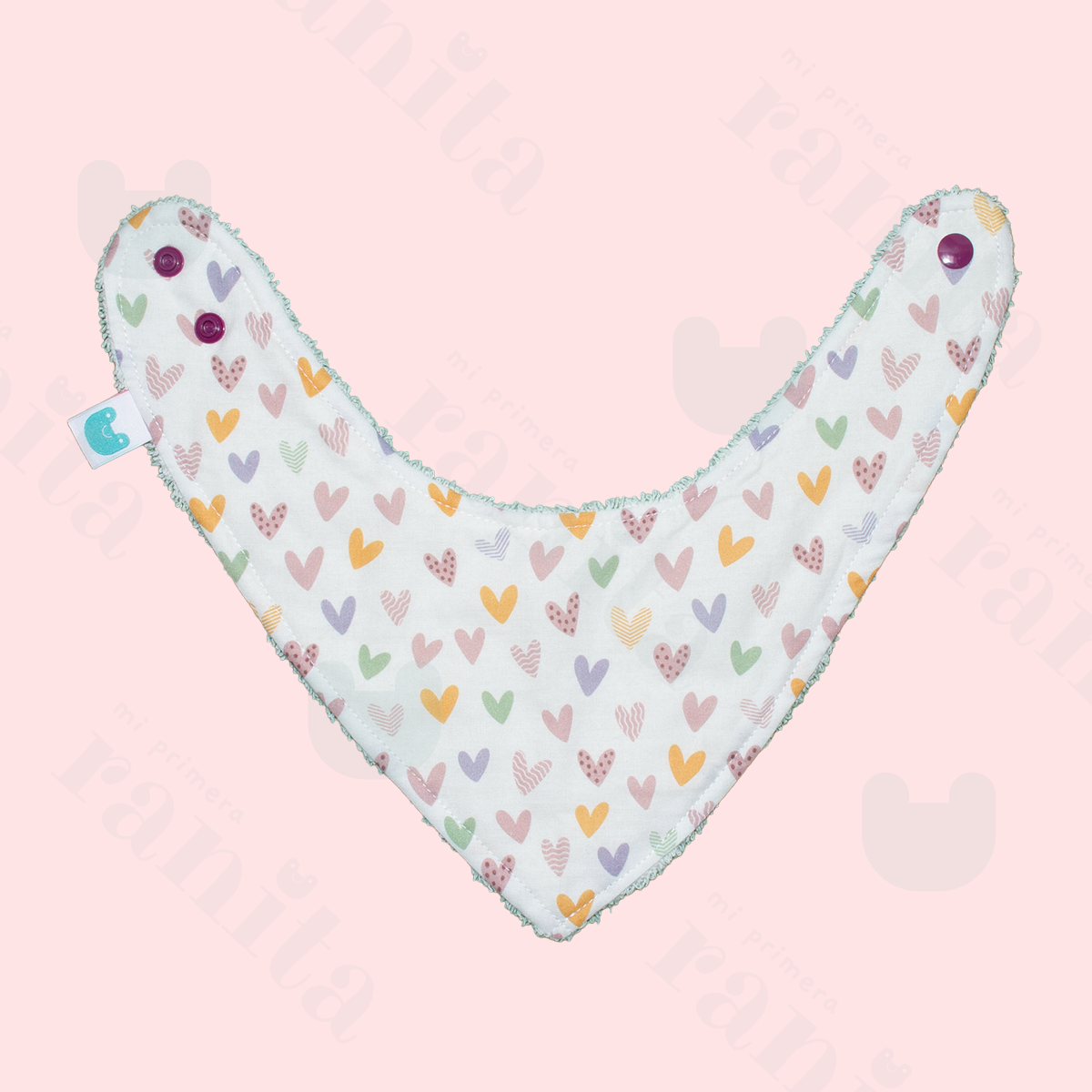 Babero Boomerang Corazoncitos
